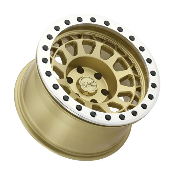 Black Rhino Primm Beadlock Wheel M-GOLD / MACHINED RING 1785PRM-85127L71 For Jeep Models 4 1785PRM-85127L71