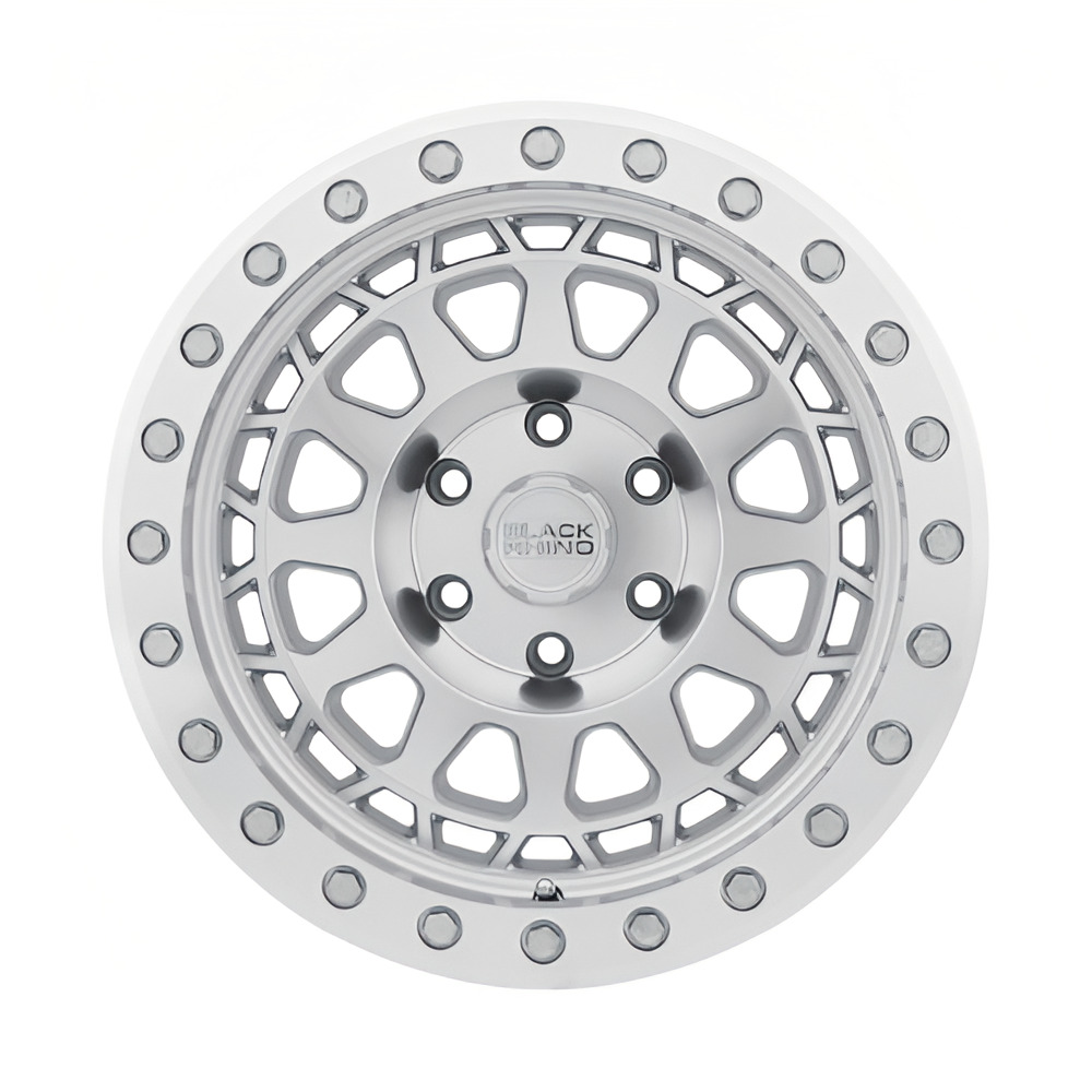 Black Rhino Primm Beadlock Wheel SILVER/MIRROR F-1785PRM-85127S71 For Jeep Models 3 1785PRM-85127S71