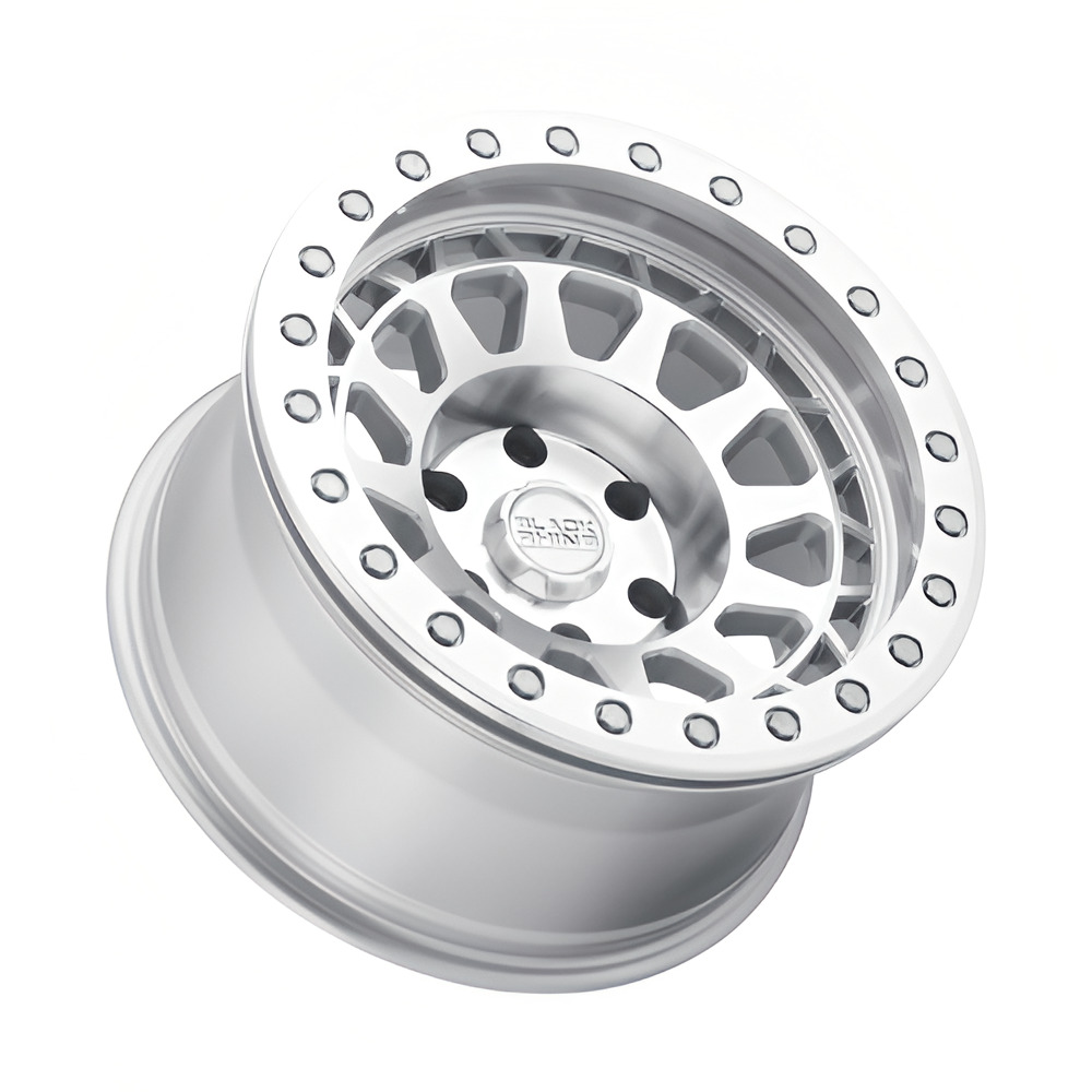 Black Rhino Primm Beadlock Wheel SILVER/MIRROR F-1785PRM-85127S71 For Jeep Models 4 1785PRM-85127S71