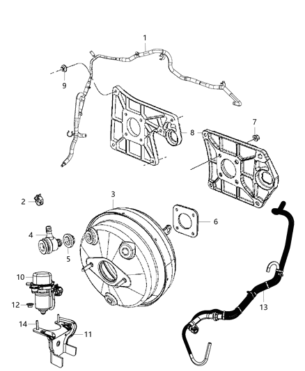 Genuine Mopar 68139853AC Power Brake Booster For Jeep Models 3 68139853AA