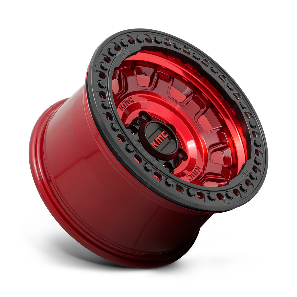 KMC KM236 TANK BEADLOCK Candy Red | 17x9 | 5x127 | ET-38 | 2500 lbs Load 3 KM23679050938N