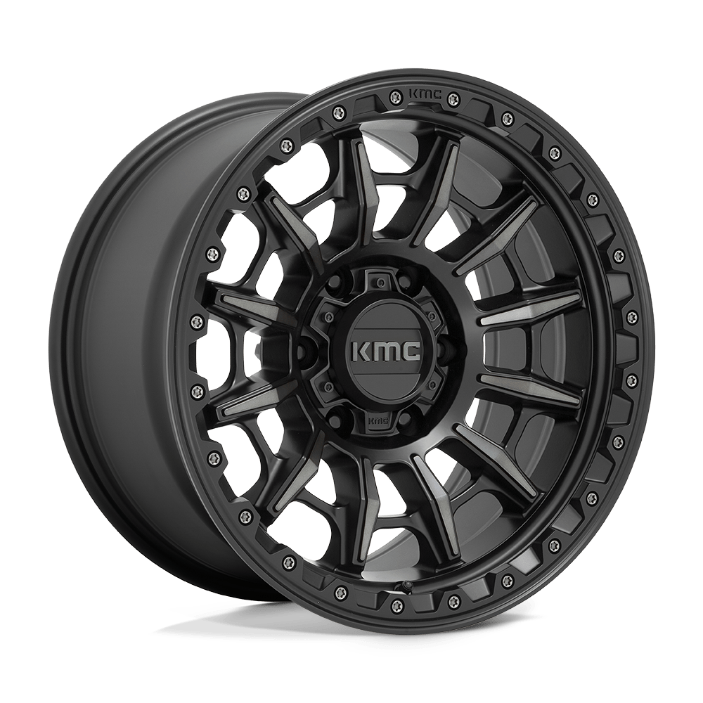 KMC KM547 Carnage 16x8 Wheel – 6x139.7 | ET0 | Satin Black w/ Gray Tint | 2500 lbs Load 2 KM54768068400