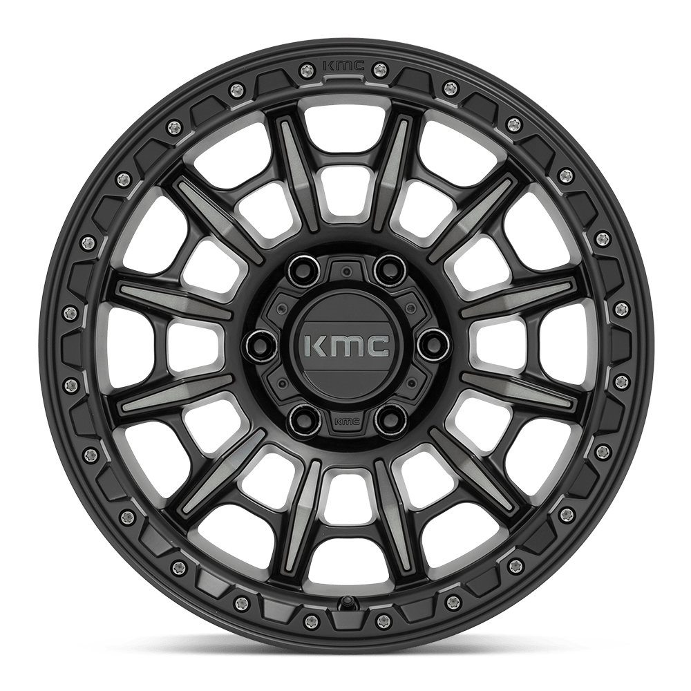 KMC KM547 Carnage 16x8 Wheel – 6x139.7 | ET0 | Satin Black w/ Gray Tint | 2500 lbs Load 4 KM54768068400
