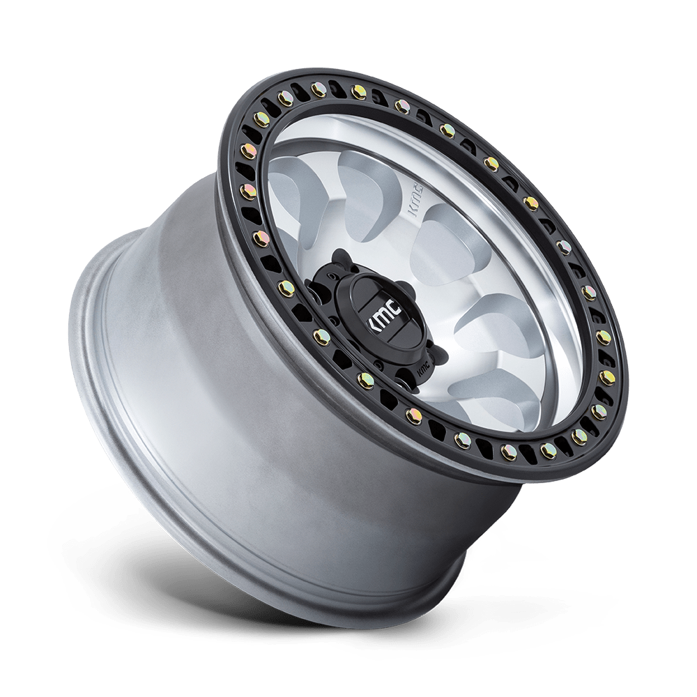 KMC KM550 RIOT SBL Machined w/ Satin Black Lip | 17x8.5 | 5x127 | ET10 | 2500 lbs Load 3 KM550DB17855010