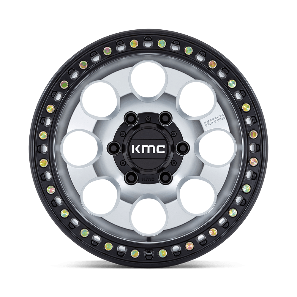 KMC KM550 RIOT SBL Machined w/ Satin Black Lip | 17x8.5 | 5x127 | ET10 | 2500 lbs Load 4 KM550DB17855010