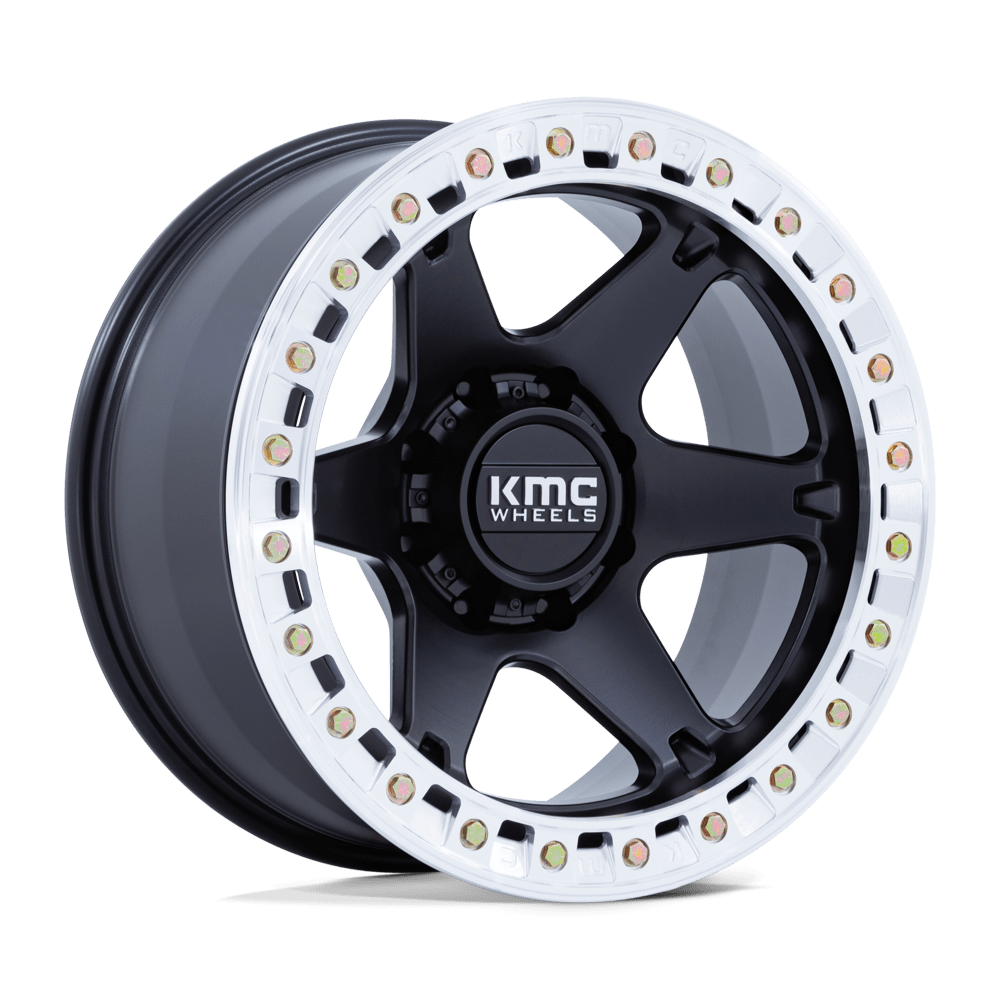 KMC KM238 VI Beadlock Satin Black w/ Machined Ring | 17x9 | 5x127 | -38mm Offset | 4000 lbs Load 2 KM238MD17905038N