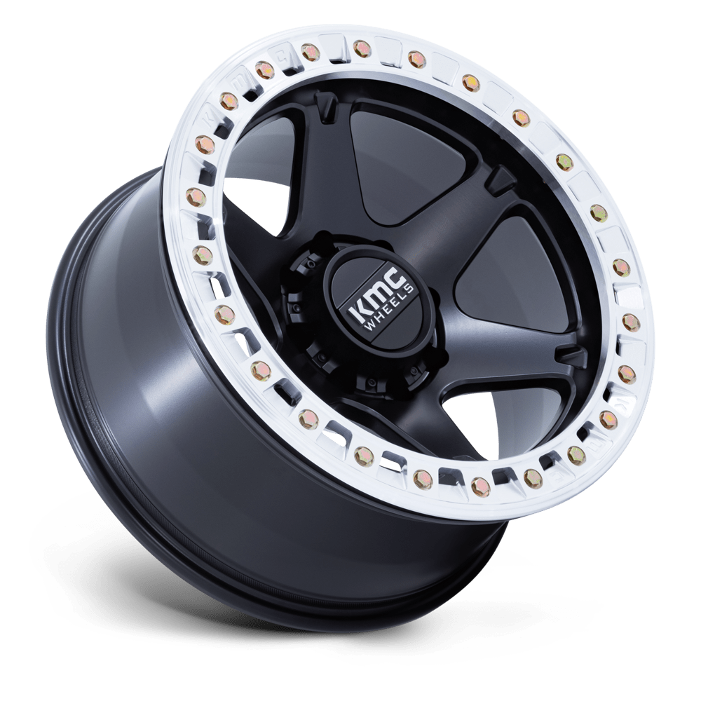 KMC KM238 VI Beadlock Satin Black w/ Machined Ring | 17x9 | 5x127 | -38mm Offset | 4000 lbs Load 3 KM238MD17905038N