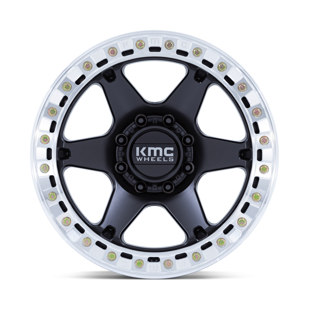 KMC KM238 VI Beadlock Satin Black w/ Machined Ring | 17x9 | 5x127 | -38mm Offset | 4000 lbs Load 4 KM238MD17905038N