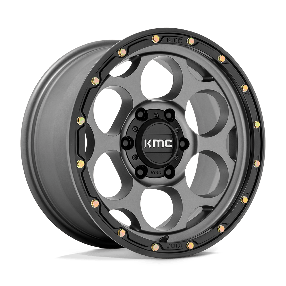 KMC KM541 Dirty Harry 17×8.5 – ET0 | Satin Gray w/ Black Lip | 2500 lbs Load 2 KM54178550900