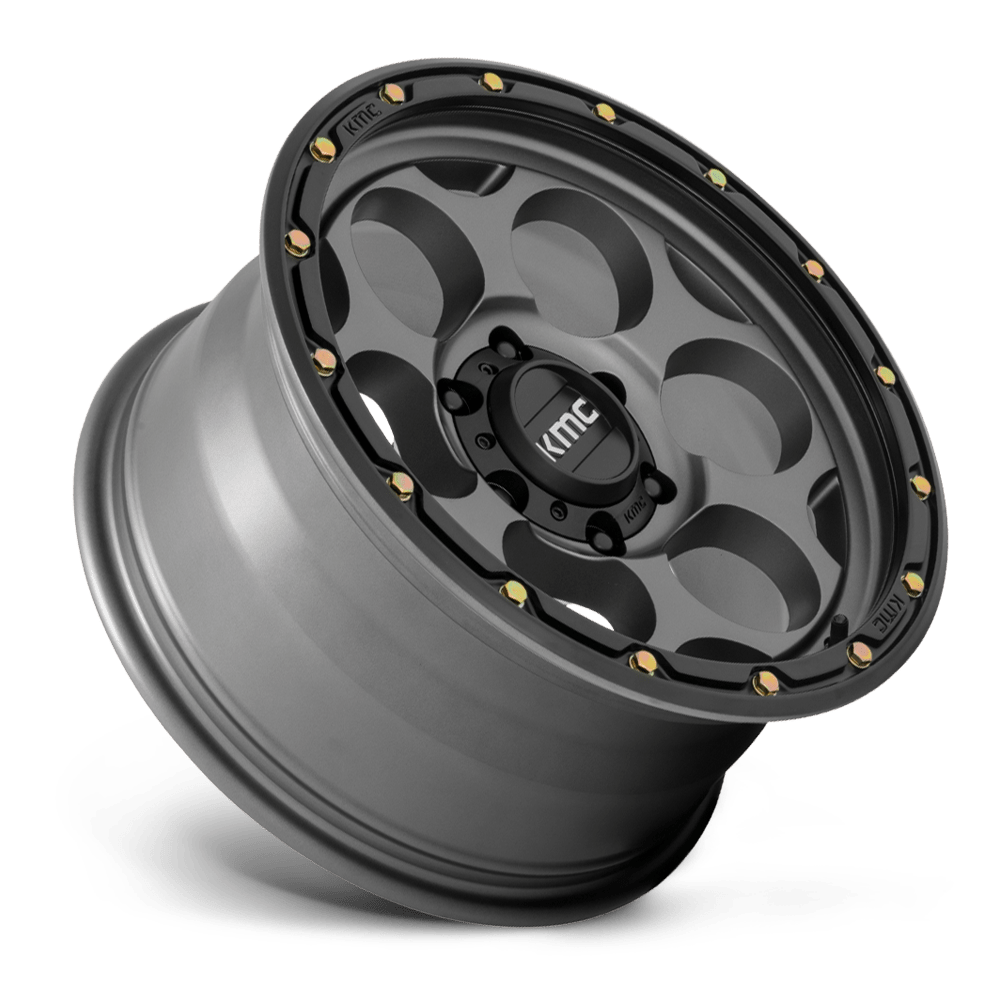 KMC KM541 Dirty Harry 17×8.5 – ET0 | Satin Gray w/ Black Lip | 2500 lbs Load 3 KM54178550900