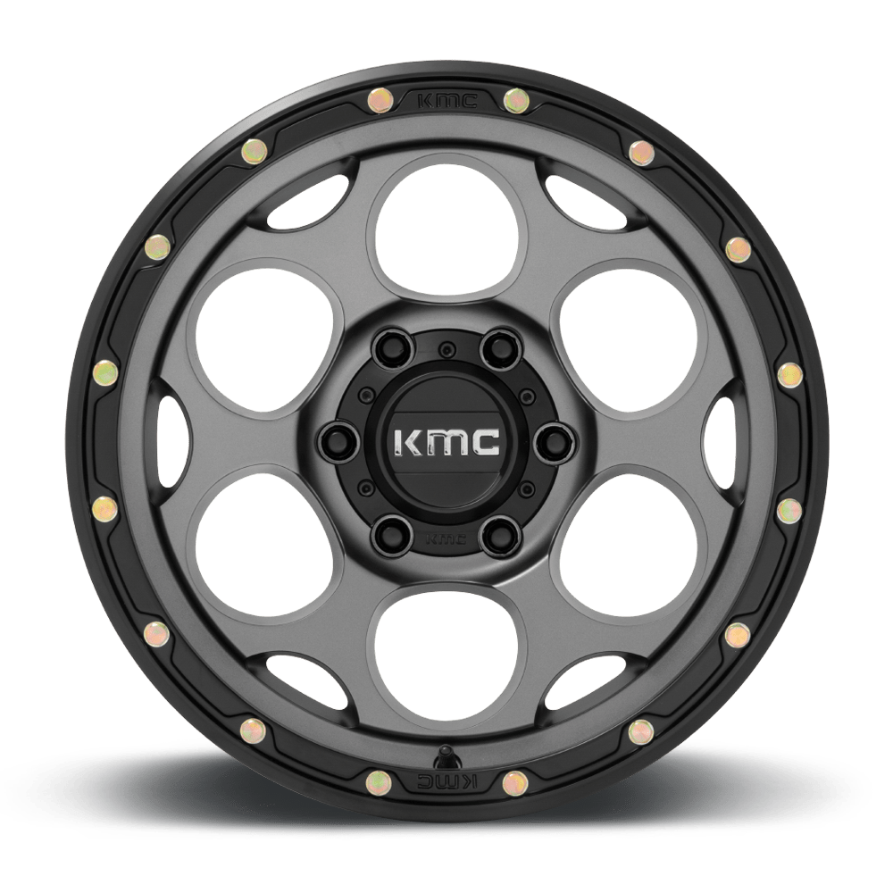 KMC KM541 Dirty Harry 17×8.5 – ET0 | Satin Gray w/ Black Lip | 2500 lbs Load 4 KM54178550900