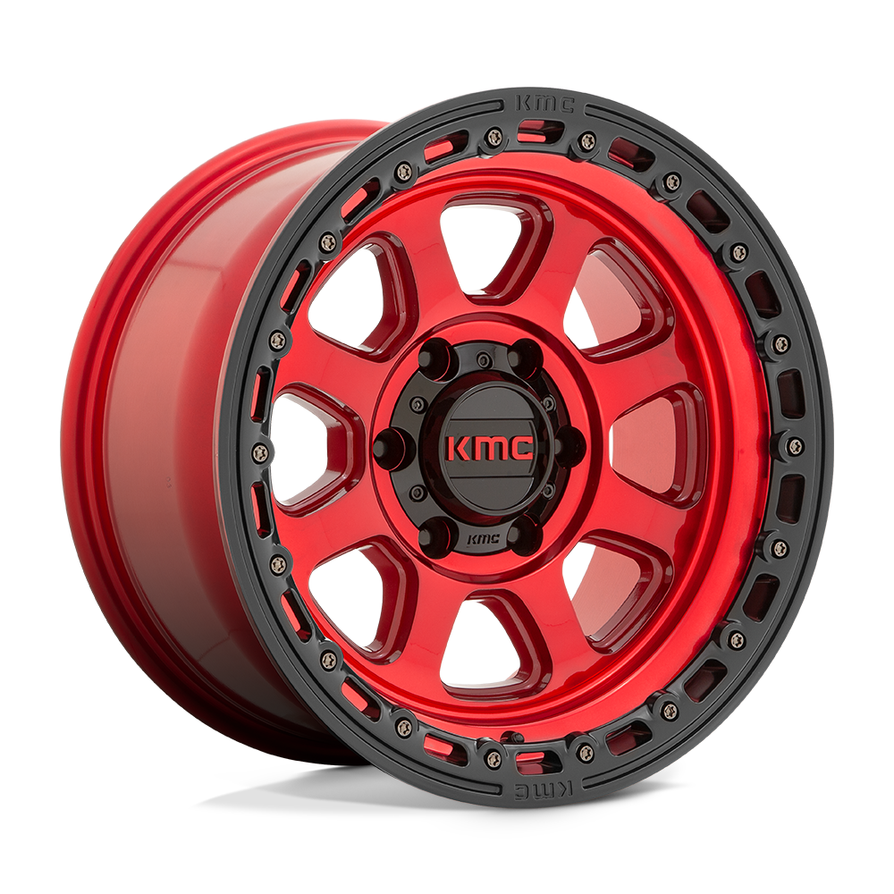 KMC KM548 CHASE 17×9 | 5x127 | ET-12 | Candy Red w/ Black Lip | 2500 lbs Load 1 KM54879050912N