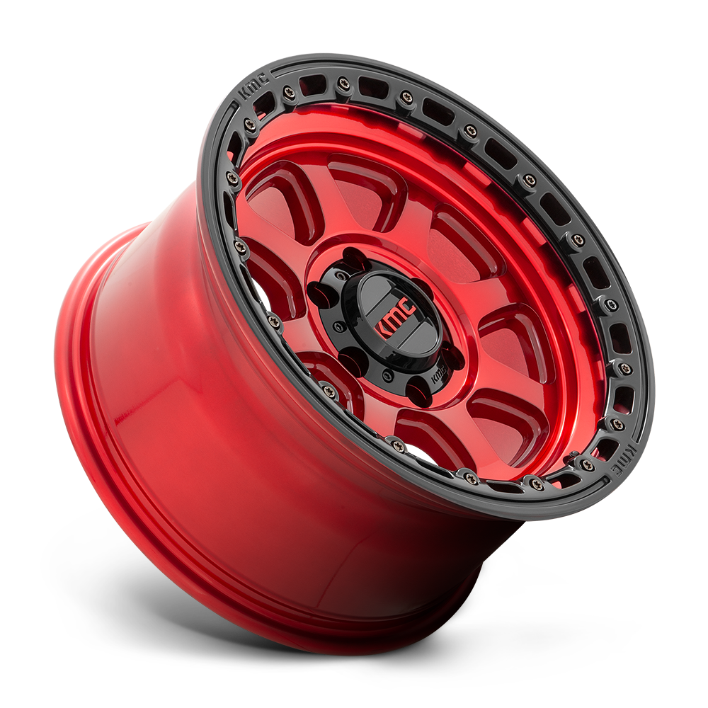 KMC KM548 CHASE 17×9 | 5x127 | ET-12 | Candy Red w/ Black Lip | 2500 lbs Load 2 KM54879050912N