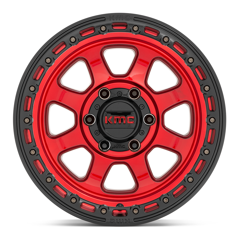 KMC KM548 CHASE 17×9 | 5x127 | ET-12 | Candy Red w/ Black Lip | 2500 lbs Load 3 KM54879050912N