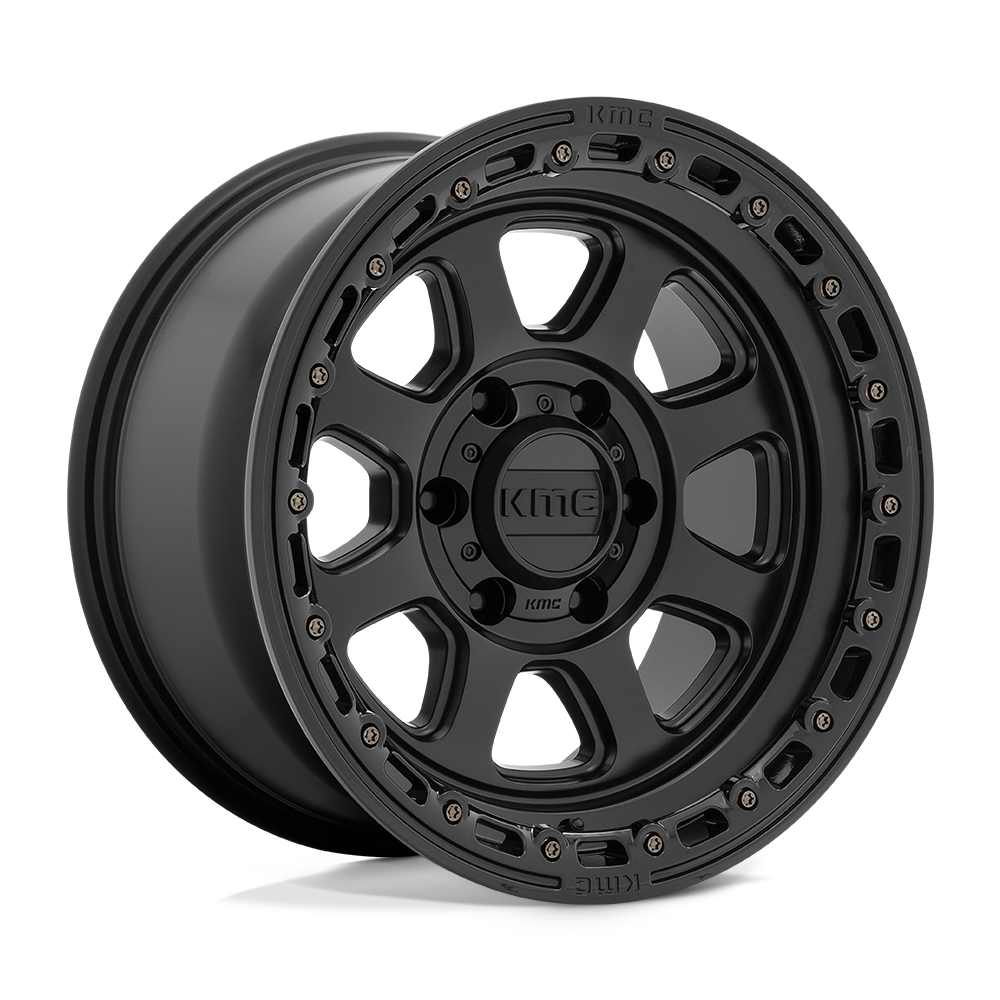 KMC KM548 CHASE 17×9 | 5×127 | ET-12 | Satin Black w/ Gloss Black Lip | 2500 lbs Load 1 KM54879050712N