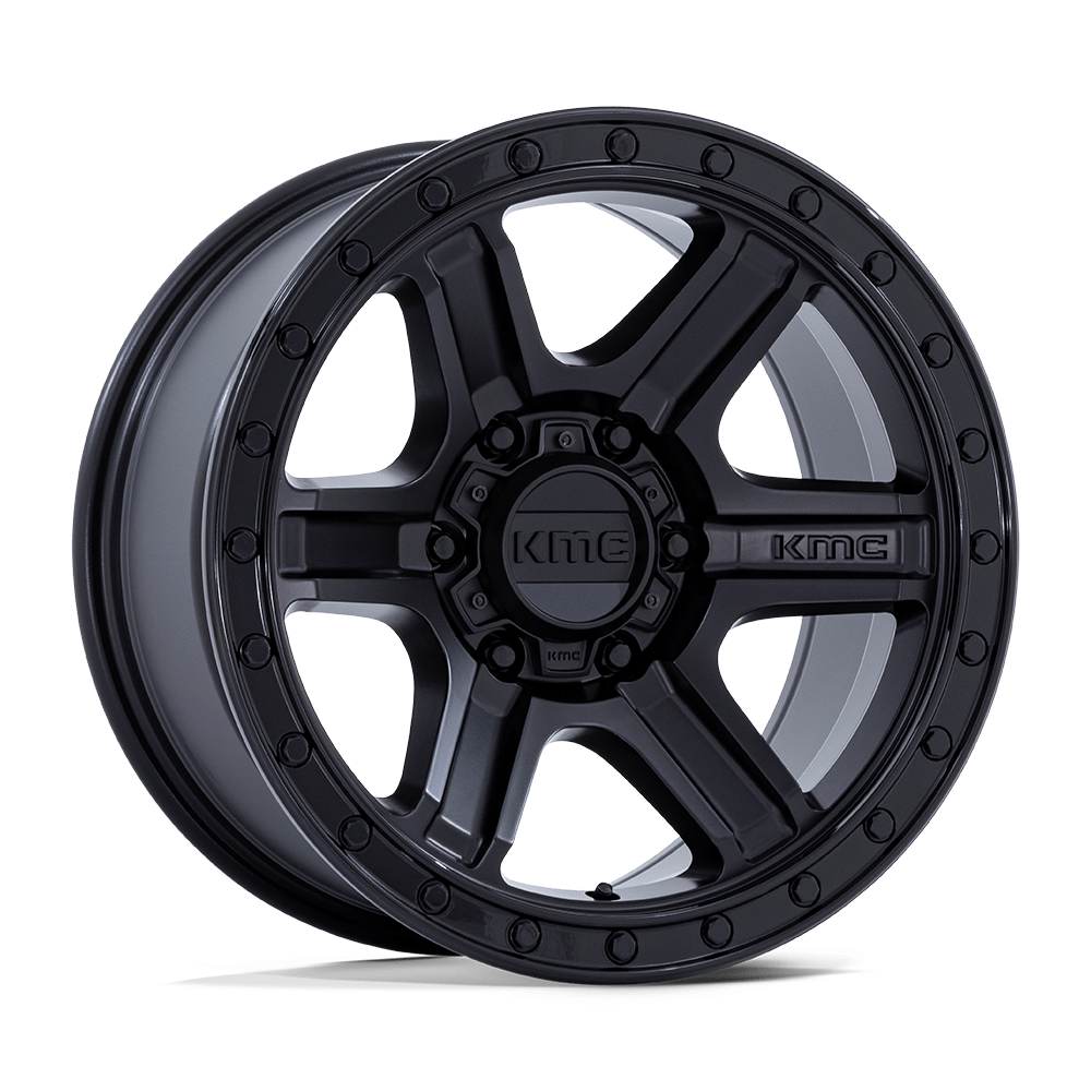 KMC KM551 Outrun 17×8.5 – Matte Black w/ Gloss Black Lip | 5×127 | ET-10 | 2500 lbs Load 2 KM551MB17855010N