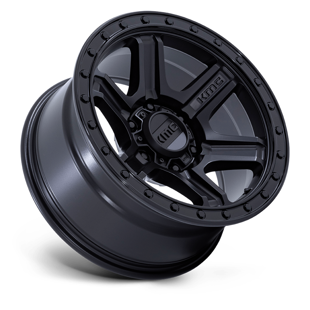 KMC KM551 Outrun 17×8.5 – Matte Black w/ Gloss Black Lip | 5×127 | ET-10 | 2500 lbs Load 3 KM551MB17855010N