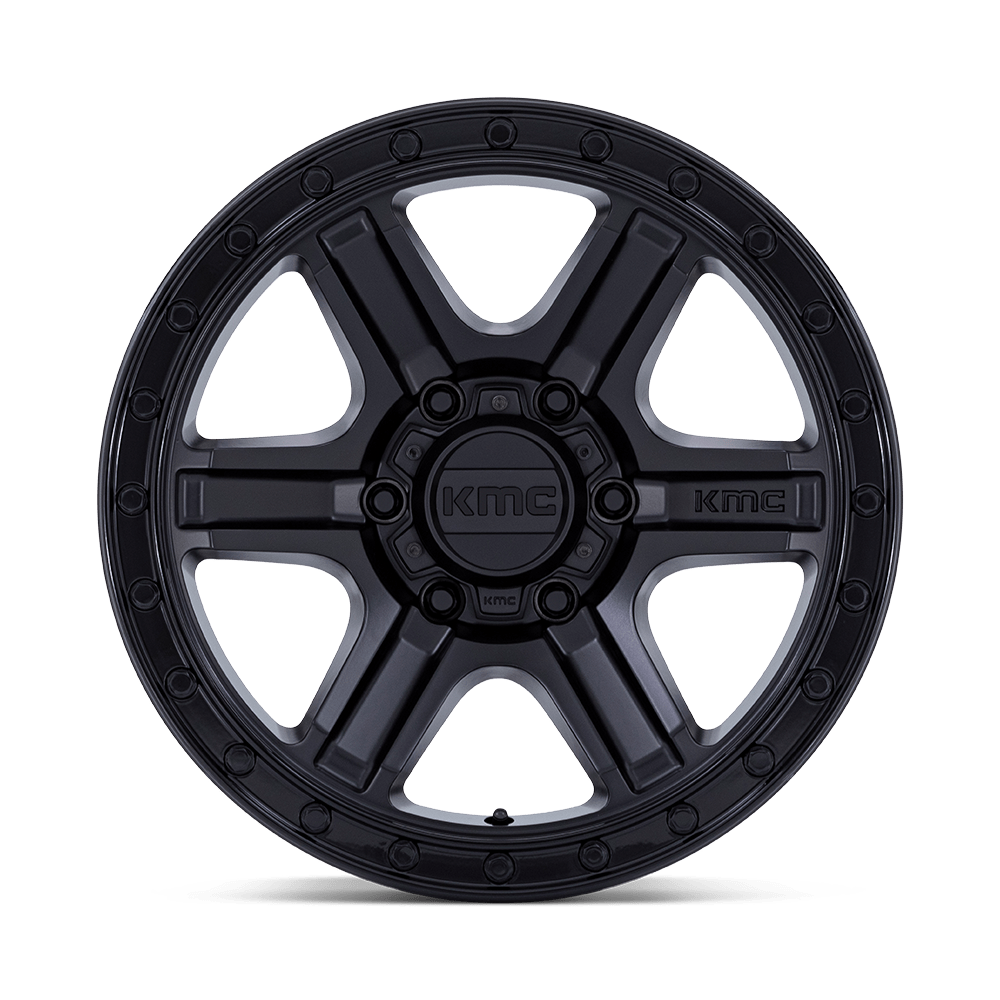 KMC KM551 Outrun 17×8.5 – Matte Black w/ Gloss Black Lip | 5×127 | ET-10 | 2500 lbs Load 4 KM551MB17855010N