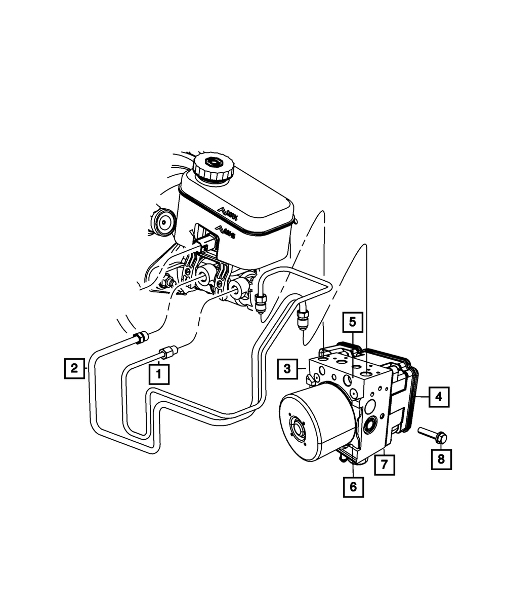 Genuine Mopar 68067457AA Anti-Lock Brake Control Unit For Jeep Models 3 68067457AA