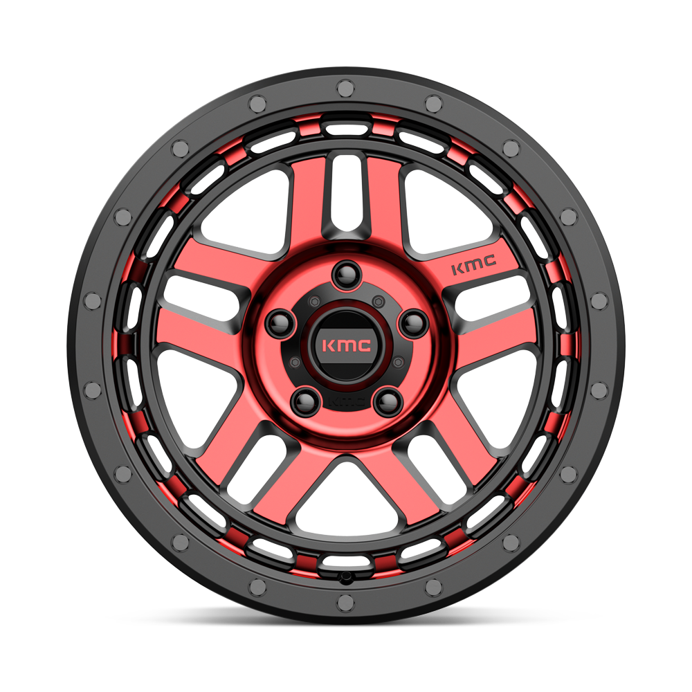 KMC KM540 Recon 17×8.5 – ET18 | Gloss Black Machined w/ Red Tint | 2500 lbs Load 4 KM54078568918