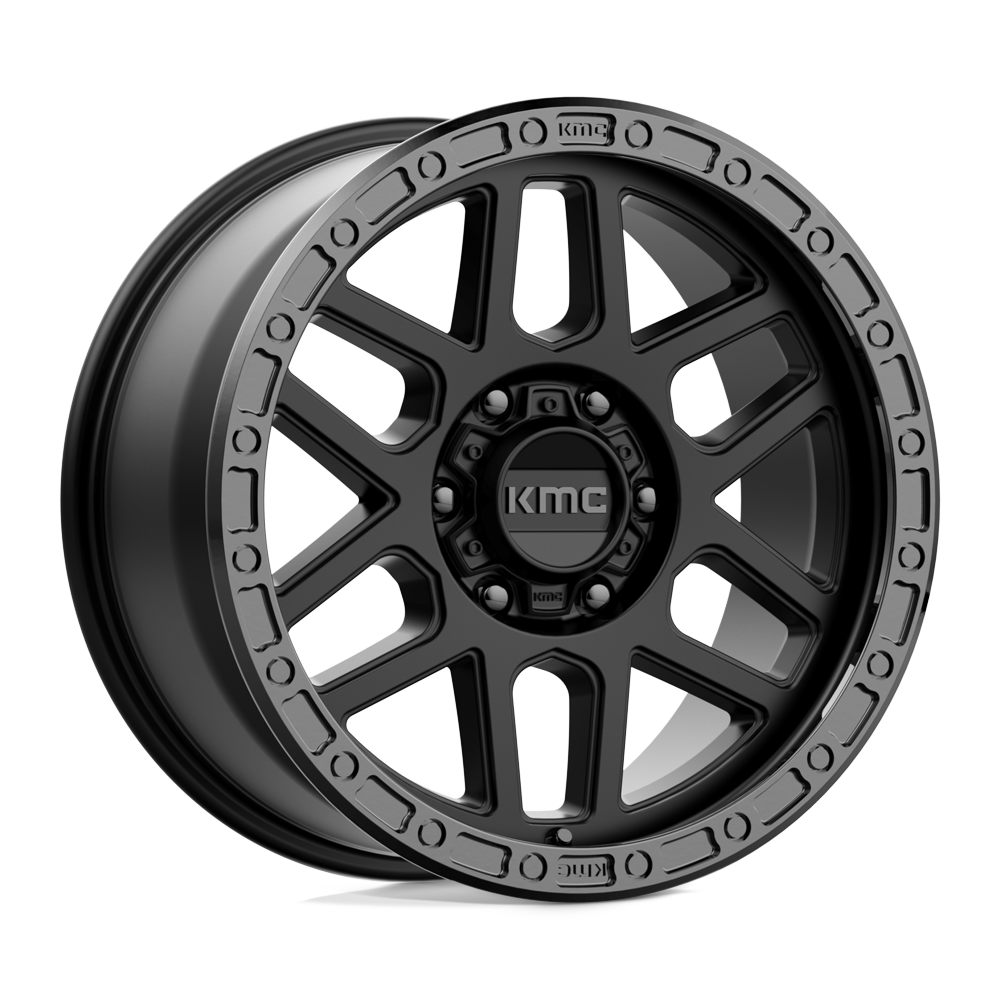 KMC KM544 Mesa 17×8.5 – ET0 | Satin Black w/ Gloss Black Lip | 2500 lbs Load 2 KM54478550700