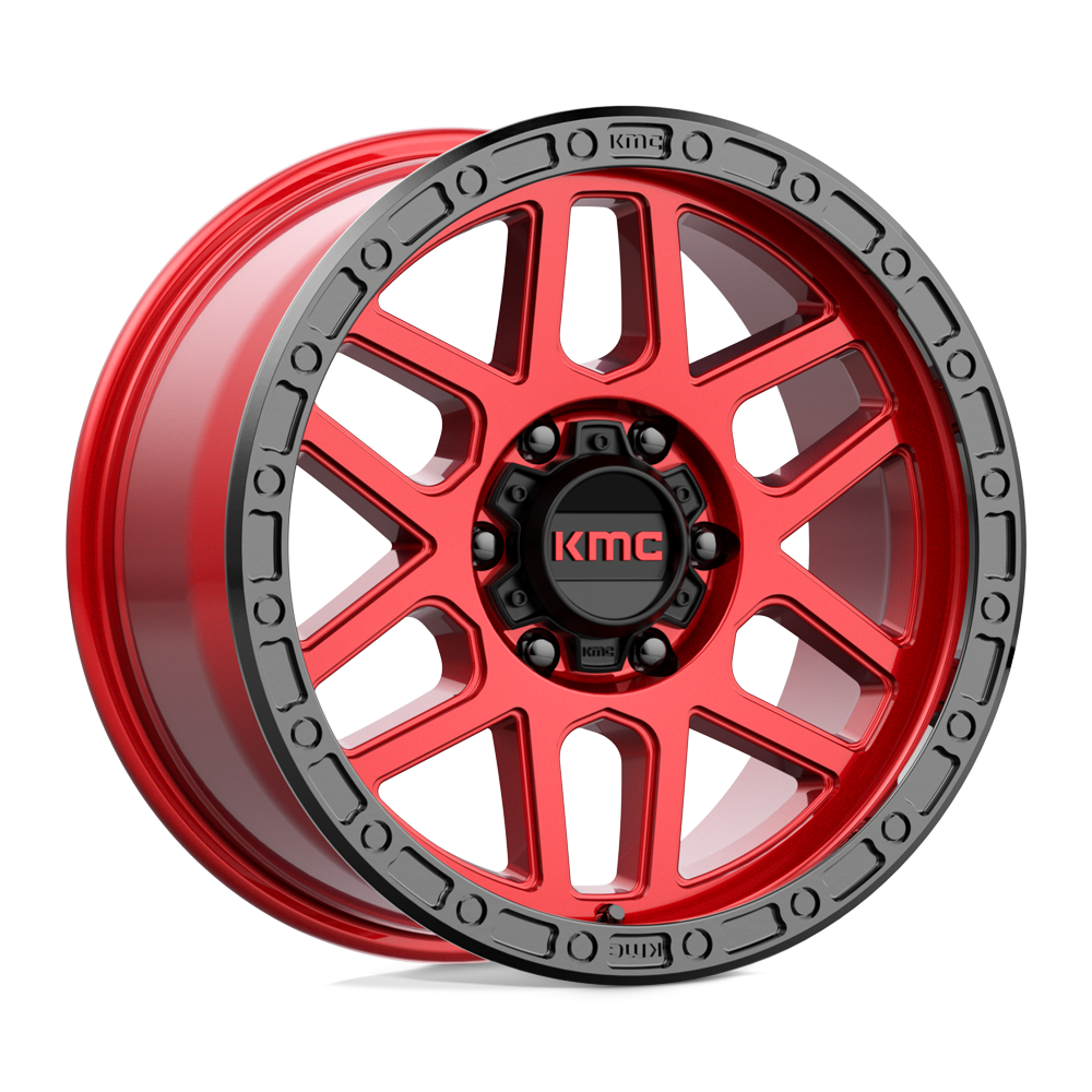 KMC KM544 Mesa 17×8.5 – ET0 | Candy Red w/ Black Lip | 2500 lbs Load 2 KM54478550900