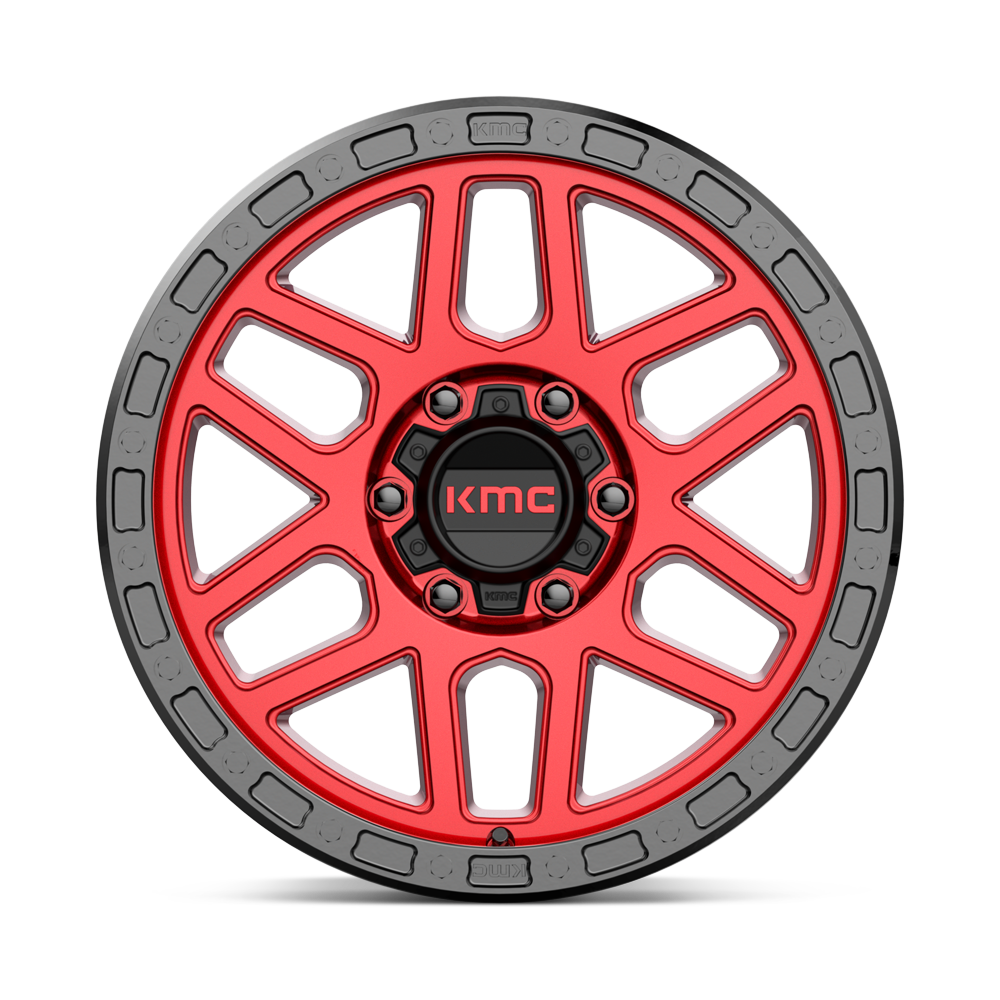 KMC KM544 Mesa 17×8.5 – ET0 | Candy Red w/ Black Lip | 2500 lbs Load 4 KM54478550900