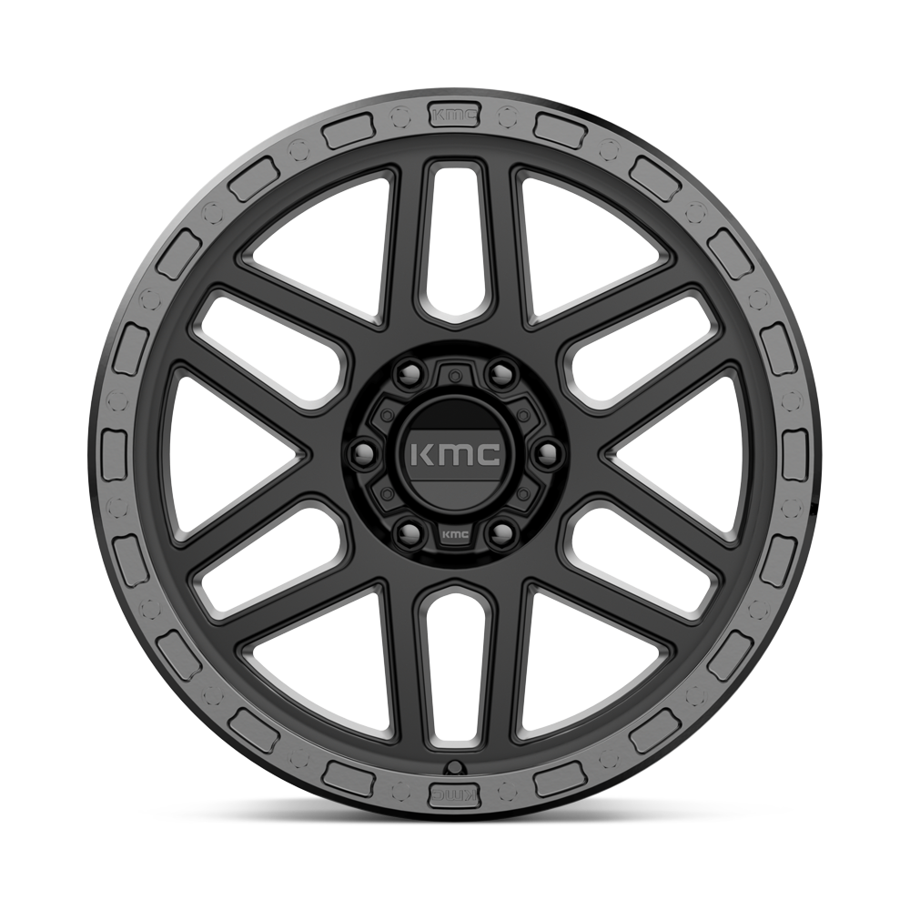 KMC KM544 Mesa 17×8.5 – ET0 | Satin Black w/ Gloss Black Lip | 2500 lbs Load 4 KM54478550700