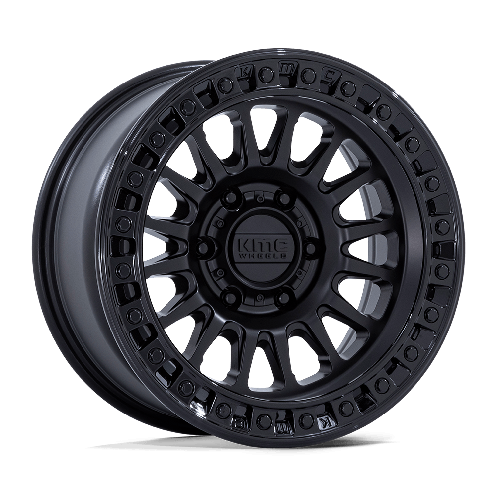 KMC KM552 IMS 17×8.5 – ET-10 | Matte Black w/ Gloss Black Lip | 2500 lbs Load 2 KM552MB17855010N