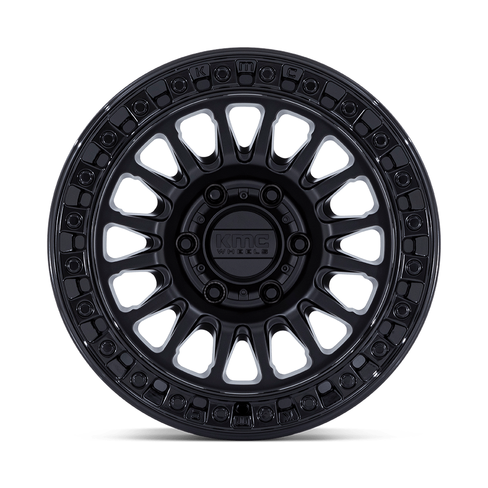 KMC KM552 IMS 17×8.5 – ET-10 | Matte Black w/ Gloss Black Lip | 2500 lbs Load 4 KM552MB17855010N