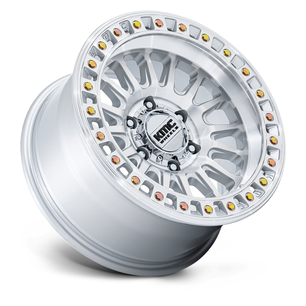 KMC KM552 IMS 17×8.5 – ET-10 | Gloss Silver w/ Machined Face | 2500 lbs Load 3 KM552SD17855010N