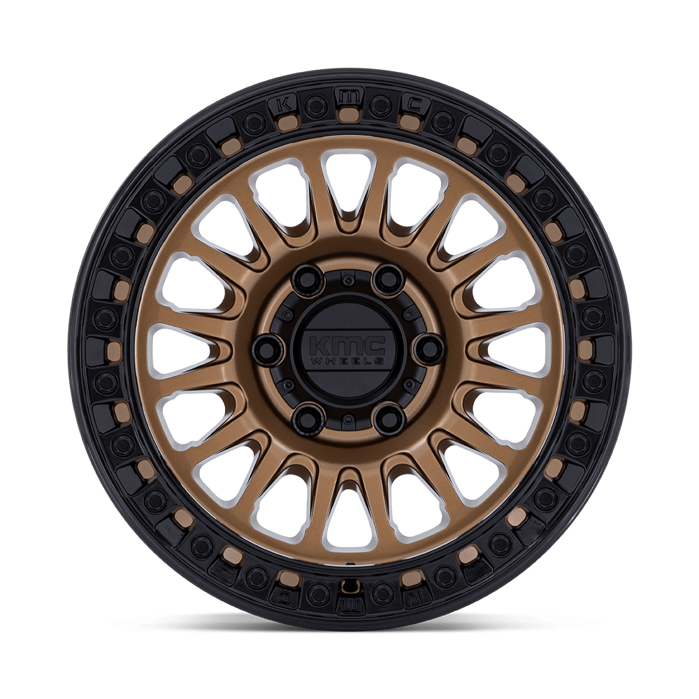 KMC KM552 IMS 17×8.5 – ET-10 | Matte Bronze w/ Gloss Black Lip | 2500 lbs Load 4 KM552ZB17855010N