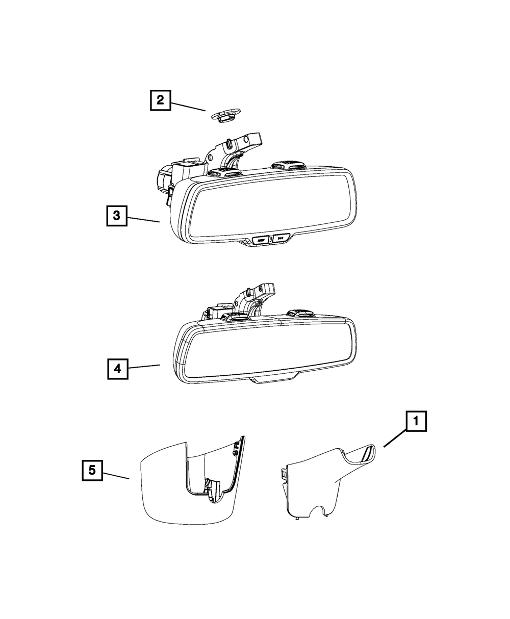 Genuine Mopar 1YW14DX9AC Mirror Cover For Dodge, Jeep & Ram Models 3 1YW14DX9AC