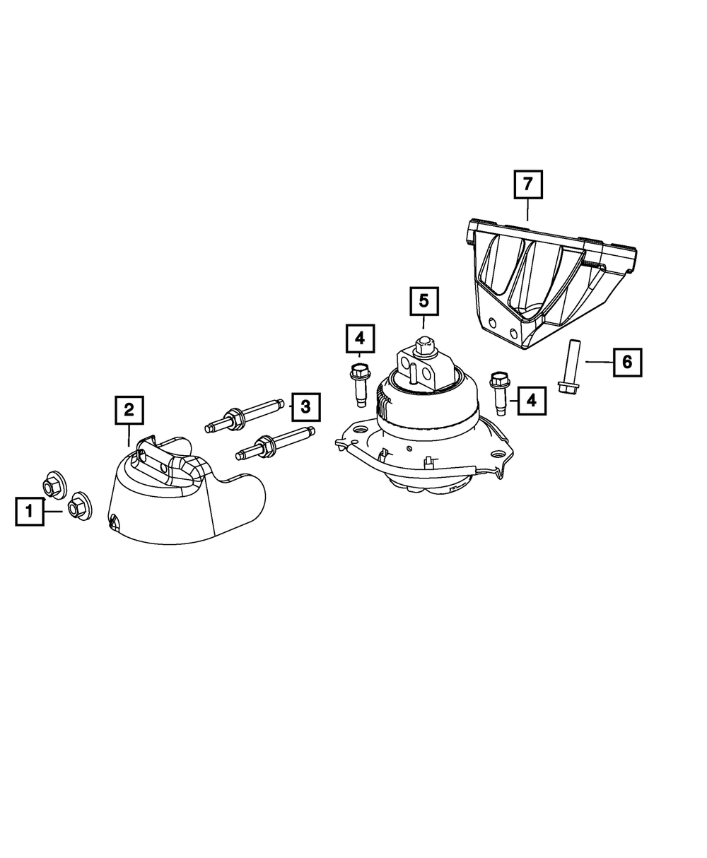 Genuine Mopar 68062143AH Engine Mount For Chrysler & Dodge Models 3 68062143AH