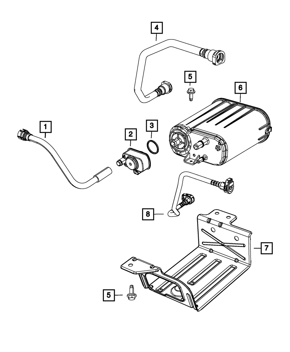 Genuine Mopar 4891781AB Vapor Canister For Jeep Models 3 4891781AB