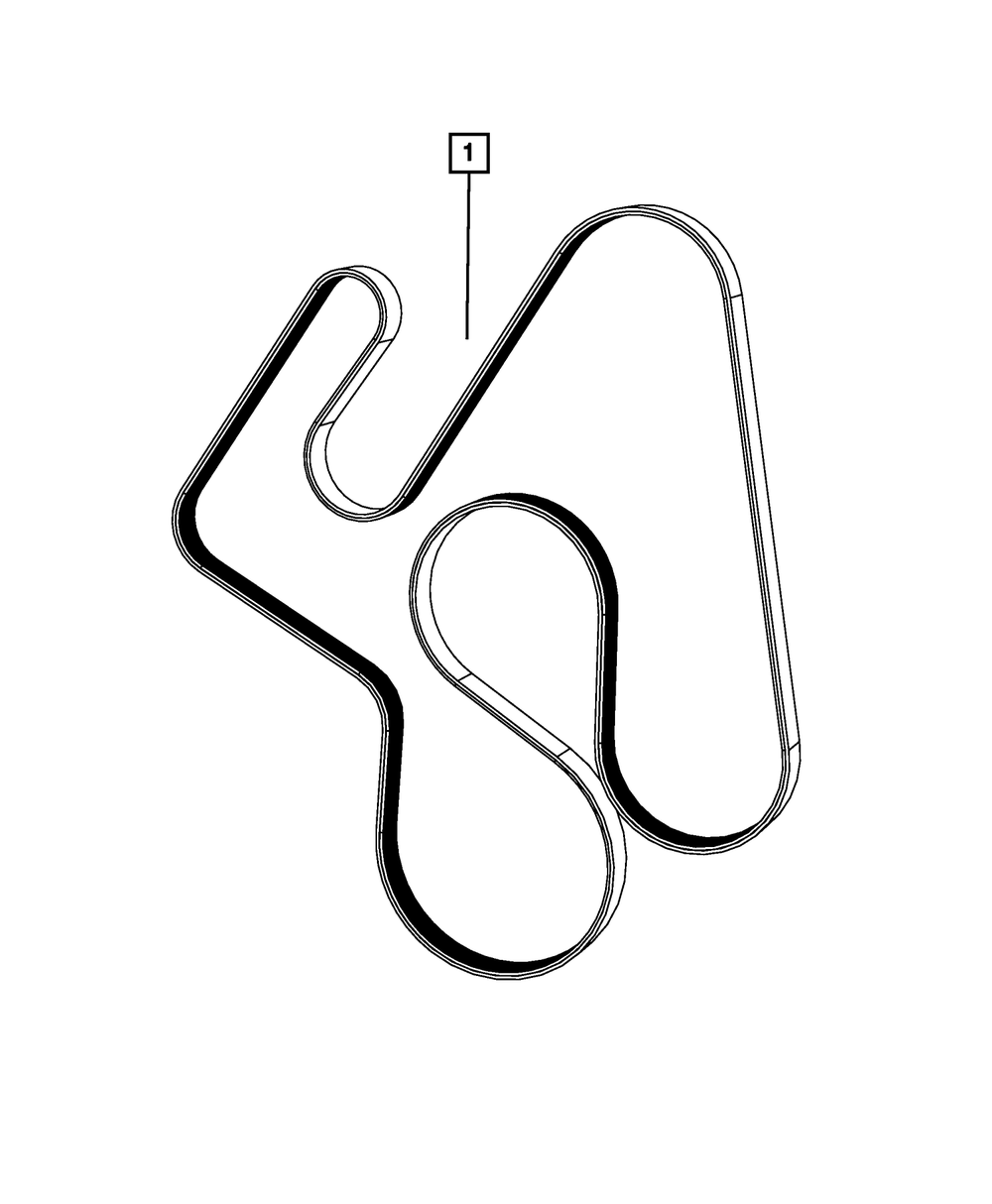 Genuine Mopar 4627043AA Serpentine Belt For Jeep Models 5 4627043AA
