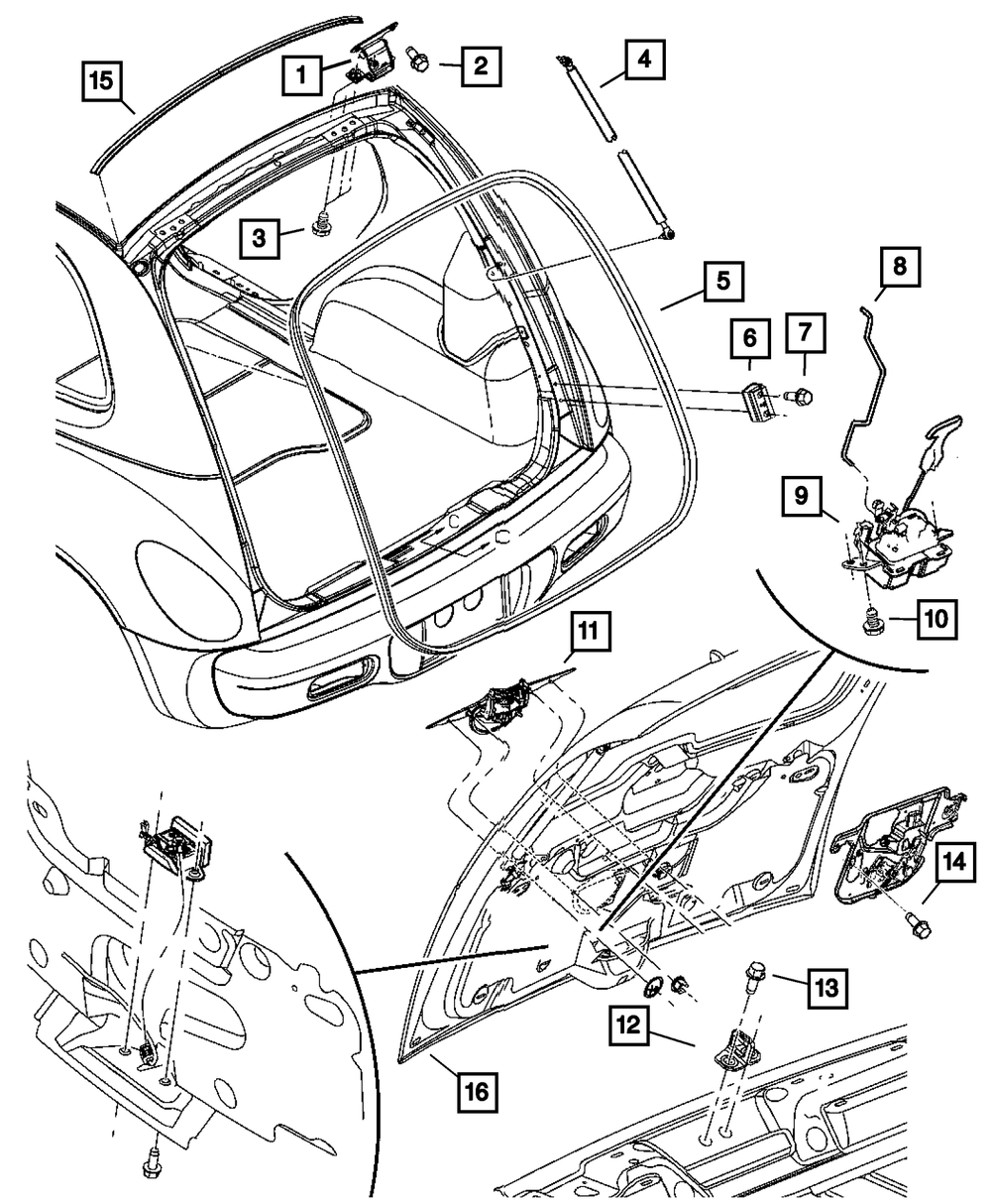 Genuine Mopar 4589016AC Power Release Latch Assembly for Chrysler Models 3 4589016AC