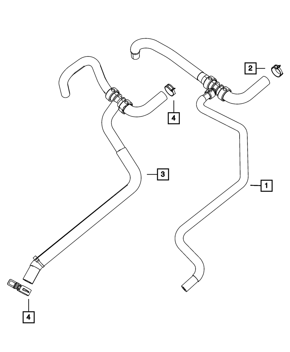 Genuine Mopar 68193882AD Heater Return Hose and Tube For Chrysler & Dodge Models 3 68193882AD