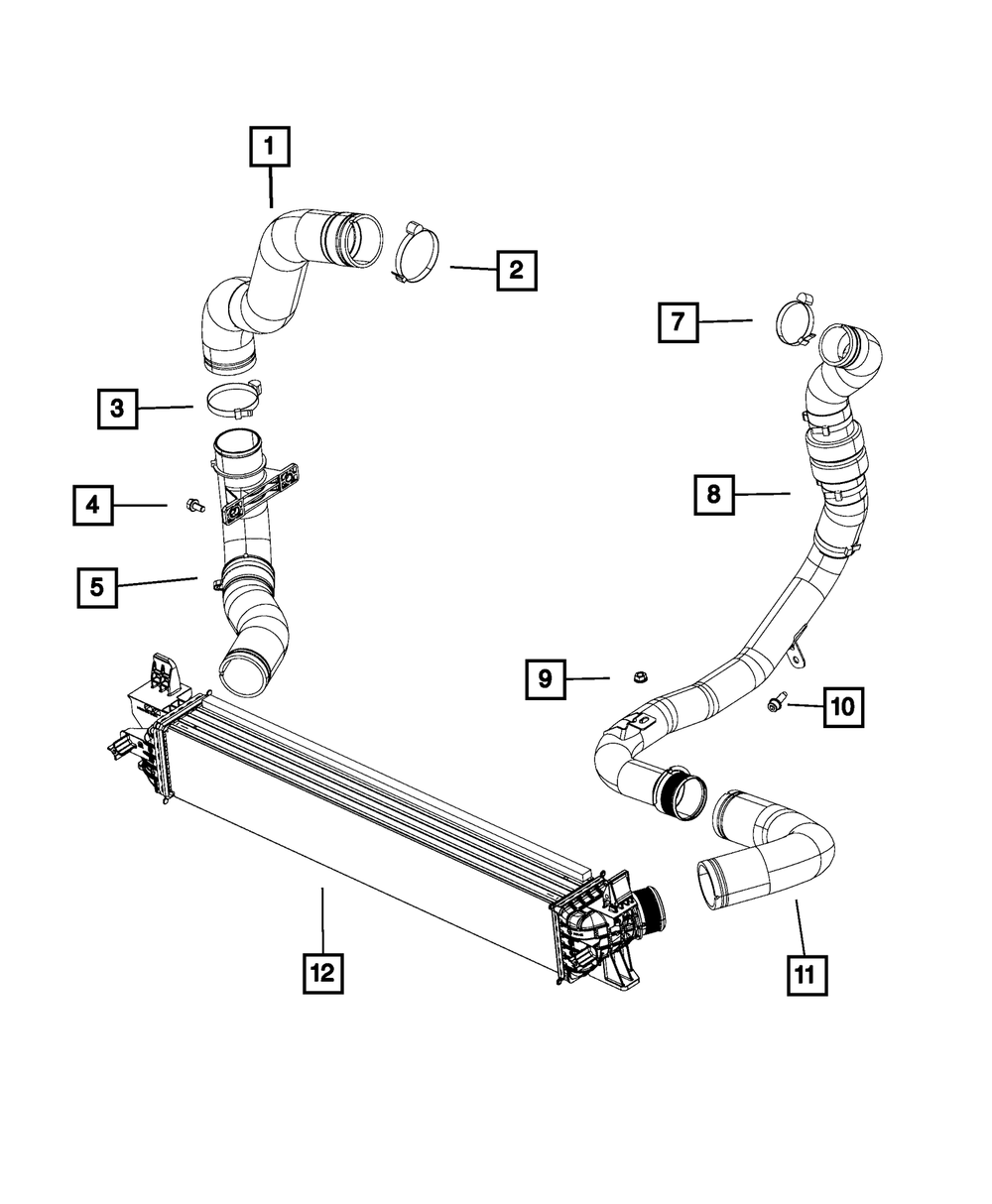 Genuine Mopar 52014842AA Charge Air Cooler Hose For Ram Models 3 52014842AA