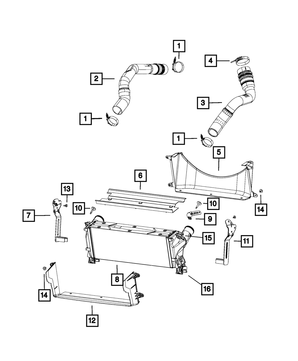 Genuine Mopar 52014734AC Charge Air Cooler Duct For Ram Models 3 52014734AC