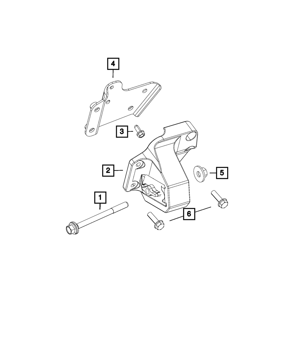 Genuine Mopar 6509256AA Hex Head Bolt and Coned Washer, Mounting For Ram Models 3 6509256AA