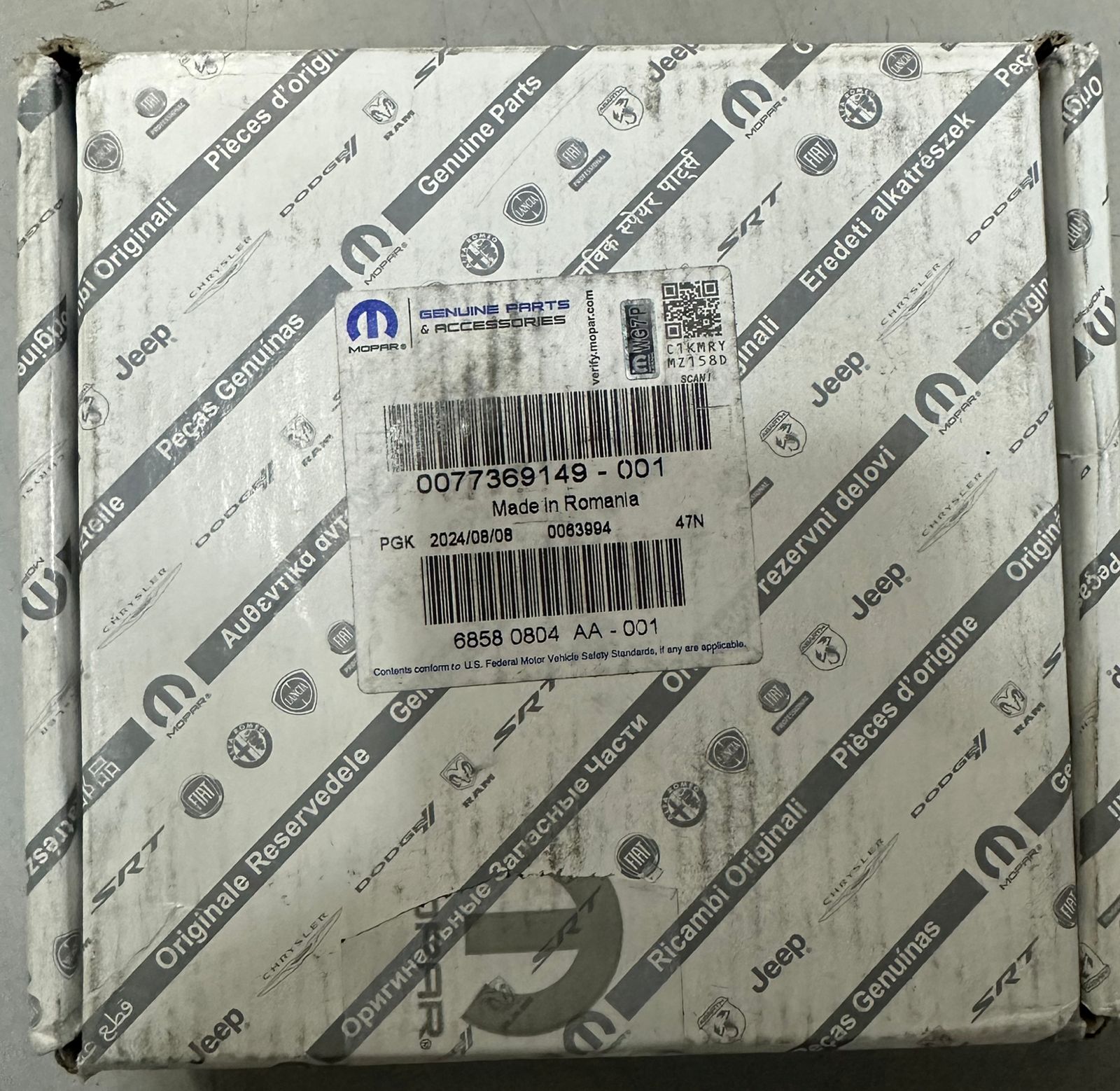 Genuine Mopar 68580804AA Brake Pads,Front For Alfa Romeo Models 4 68580804AA