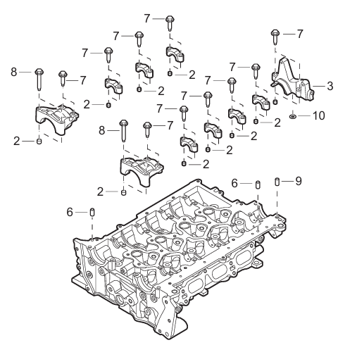 Genuine GAC 10030041570100 Cylinder Head with Cam Bearing Cover Assembly 2 10030041570100