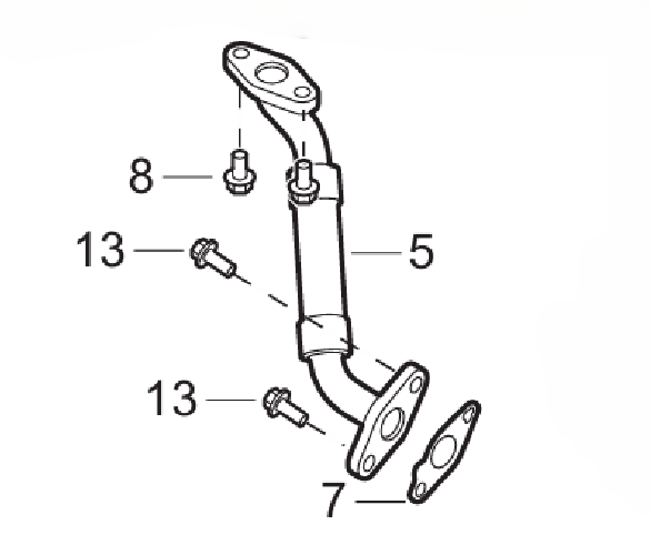 Genuine GAC 10100371590000 Turbocharger Oil Return Pipe 2 10100371590000