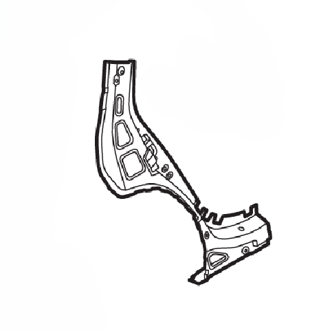 Genuine GAC 4123351DSV0000A00 Rear Side Wall Reinforcement Assembly Right-Hand 1 4123351DSV0000A00