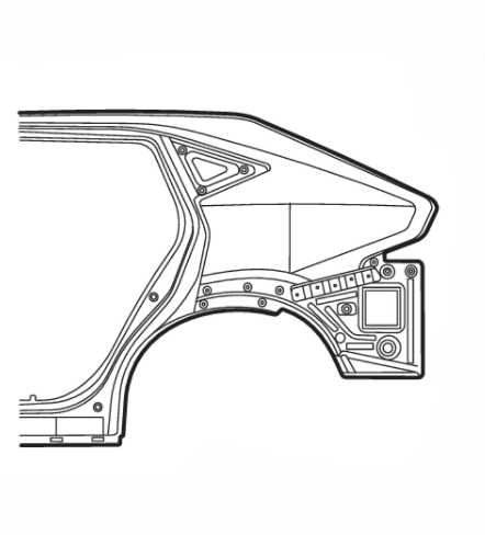 Genuine GAC 8841003DSV0000 Rear Door Frame Side Wall Service Panel Left-Hand 1 8841003DSV0000